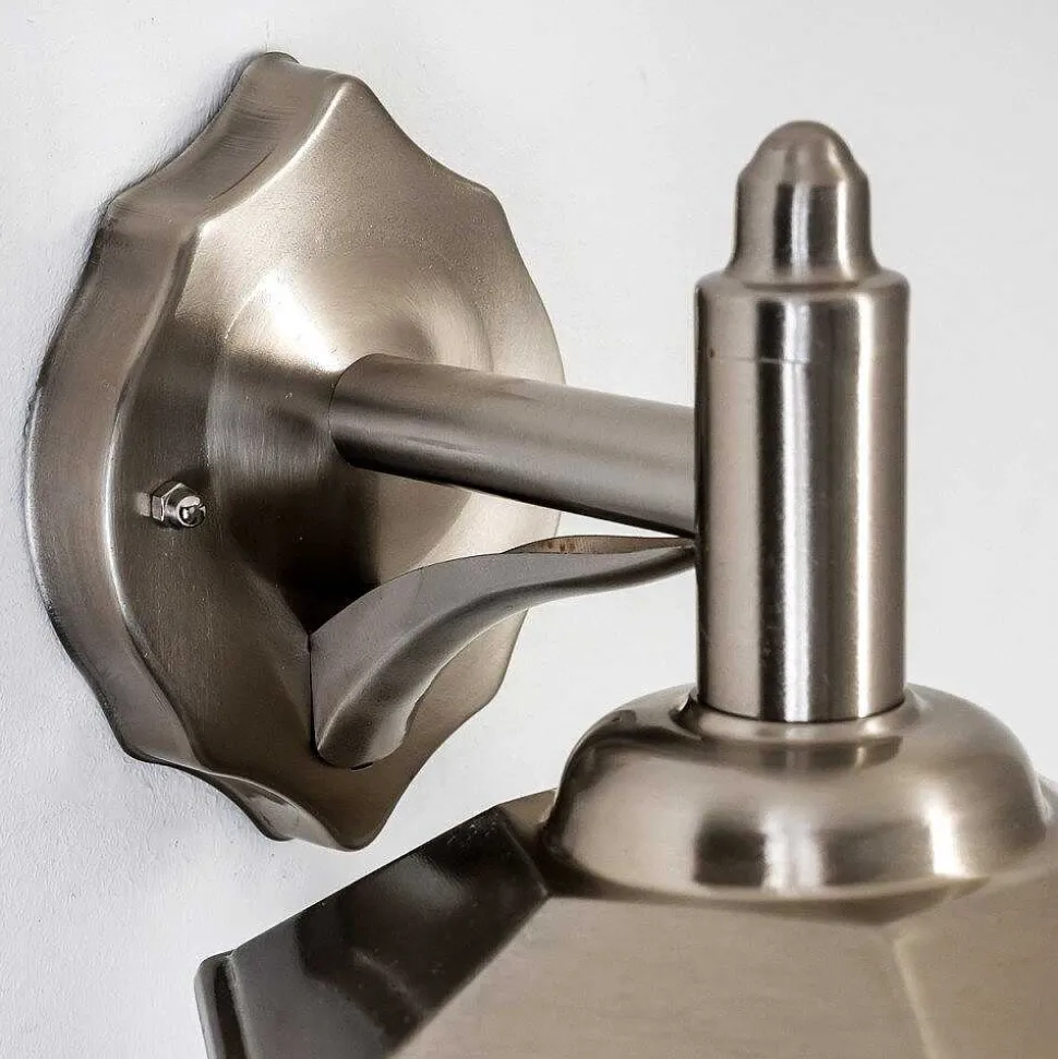 Applique Murale Moskau Down Acier Inoxydable, Transparent, 1 Lumiere