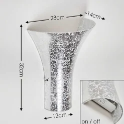 Applique Murale Nerola Argente, 1 Lumiere