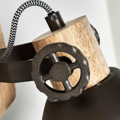 Applique Murale Orny Anthracite, Bois Clair, 1 Lumiere