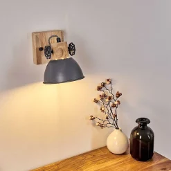 Applique Murale Orny Bois Clair, 1 Lumiere