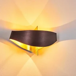 Applique Murale Padua Brun Dore, 2 Lumieres