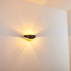 Applique Murale Padua Brun Dore, 2 Lumieres