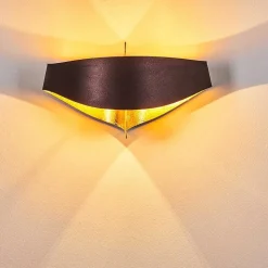 Applique Murale Padua Brun Dore, 2 Lumieres