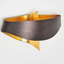 Applique Murale Padua Brun Dore, 2 Lumieres