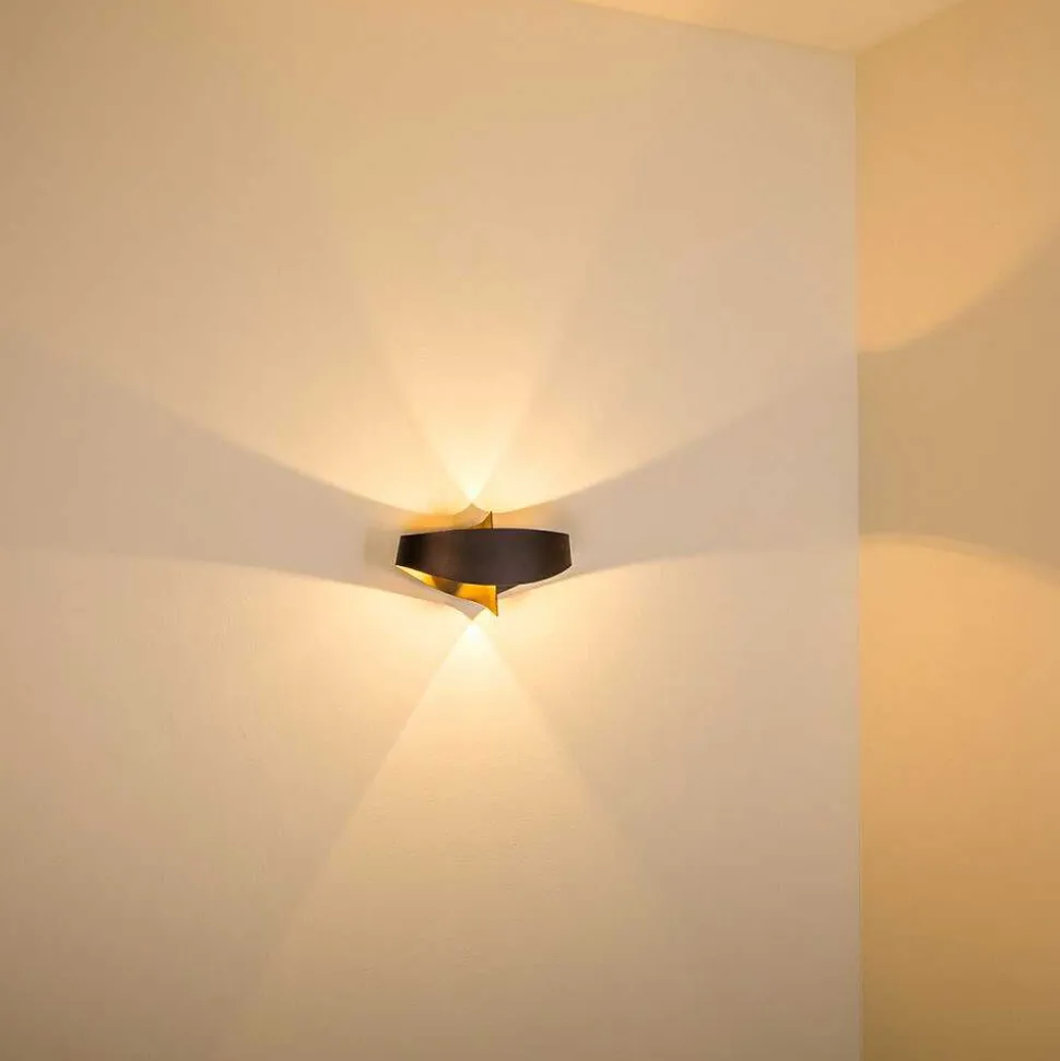 Applique Murale Padua Led Brun, 2 Lumieres