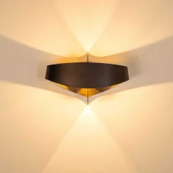 Applique Murale Padua Led Brun, 2 Lumieres