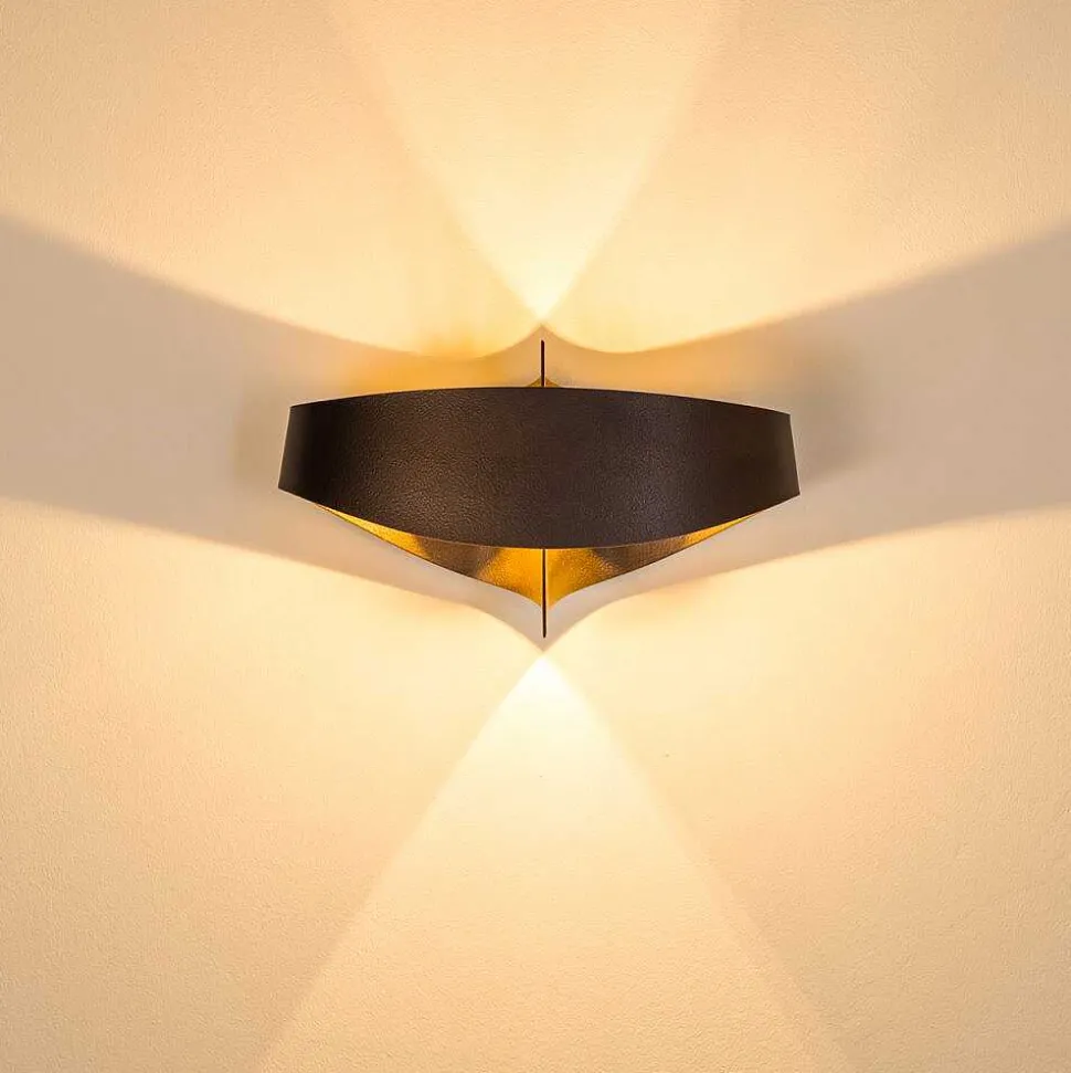 Applique Murale Padua Led Brun, 2 Lumieres