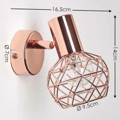 Applique Murale Palmira Cuivre, 1 Lumiere