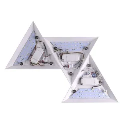 Applique Murale Paul Neuhaus Neuhaus Q-Tetra Master Led Nickel Mat, 1 Lumiere, Telecommandes, Changeur De Couleurs