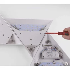 Applique Murale Paul Neuhaus Neuhaus Q-Tetra Satellit Led Nickel Mat, 1 Lumiere, Telecommandes