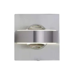 Applique Murale Paul Neuhaus Q-Mia Led Argente, 2 Lumieres, Telecommandes, Changeur De Couleurs