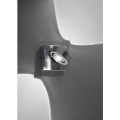 Applique Murale Paul Neuhaus Q-Mia Led Argente, 2 Lumieres, Telecommandes, Changeur De Couleurs