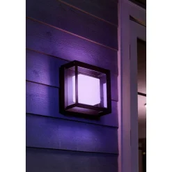 Applique Murale Philips Hue Ambiance White & Color Econic Led Noir, 1 Lumiere, Changeur De Couleurs