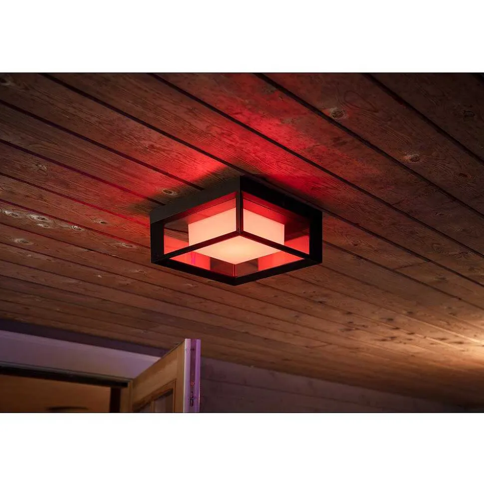 Applique Murale Philips Hue Ambiance White & Color Econic Led Noir, 1 Lumiere, Changeur De Couleurs