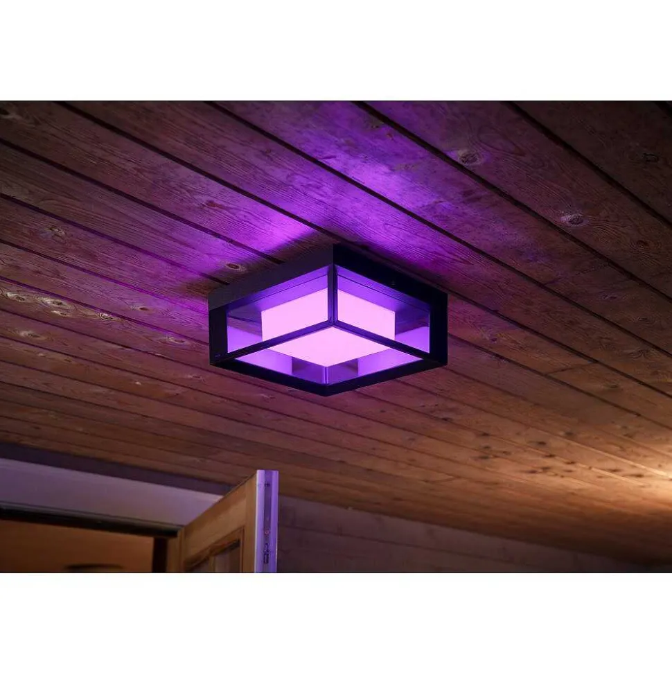 Applique Murale Philips Hue Ambiance White & Color Econic Led Noir, 1 Lumiere, Changeur De Couleurs