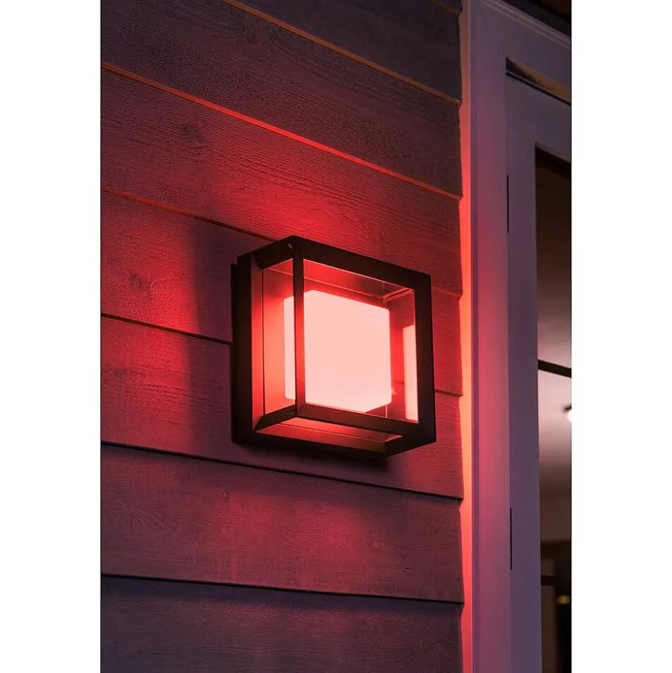 Applique Murale Philips Hue Ambiance White & Color Econic Led Noir, 1 Lumiere, Changeur De Couleurs