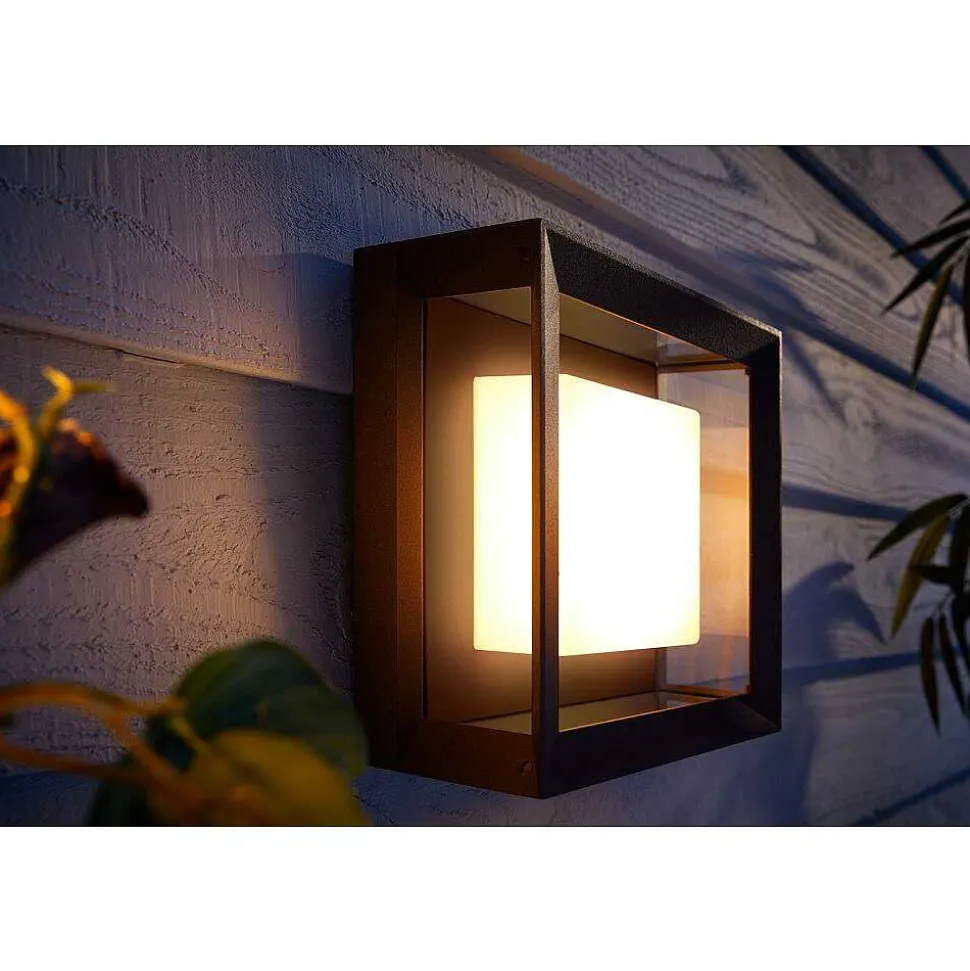 Applique Murale Philips Hue Ambiance White & Color Econic Led Noir, 1 Lumiere, Changeur De Couleurs