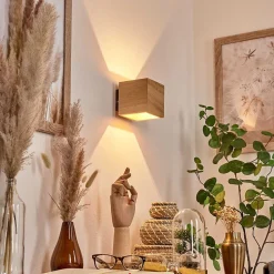 Applique Murale Polcura Bois Clair, 1 Lumiere