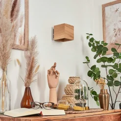 Applique Murale Polcura Bois Clair, 1 Lumiere