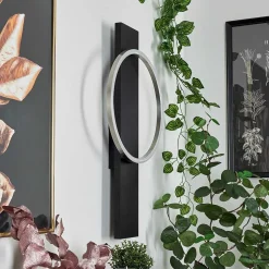 Applique Murale Pompu Led Noir, 1 Lumiere