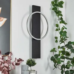 Applique Murale Pompu Led Noir, 1 Lumiere