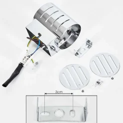 Applique Murale Ponte Chrome, 1 Lumiere