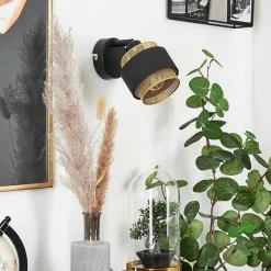 Applique Murale Regueira Noir, 1 Lumiere