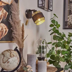 Applique Murale Regueira Noir, 1 Lumiere