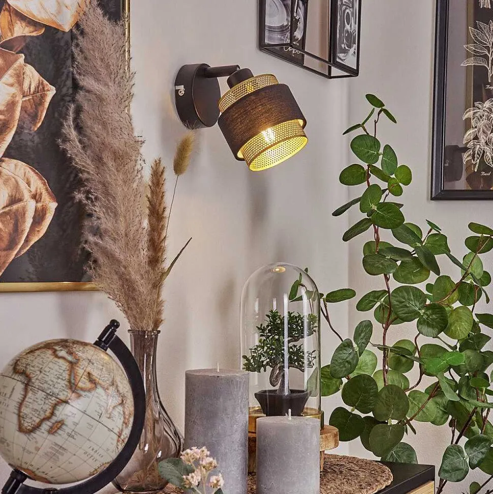 Applique Murale Regueira Noir, 1 Lumiere