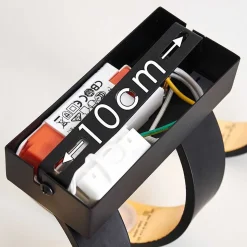 Applique Murale Rezat Led Noir Dore, 1 Lumiere