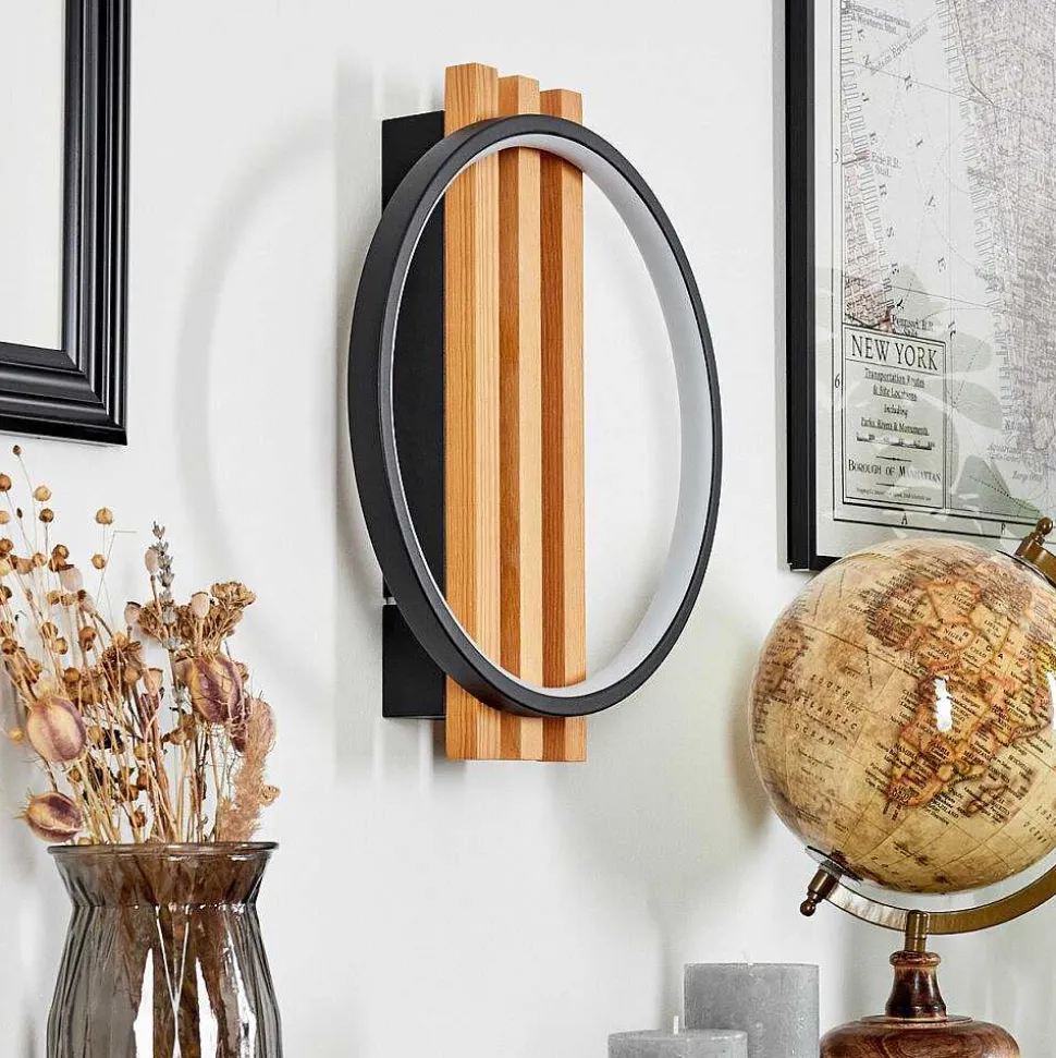 Applique Murale Rodekro Led Ecru, Noir, 1 Lumiere