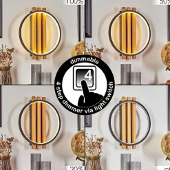 Applique Murale Rodekro Led Ecru, Noir, 1 Lumiere