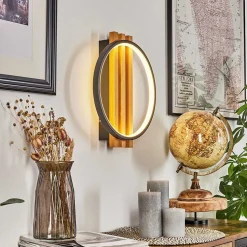 Applique Murale Rodekro Led Ecru, Noir, 1 Lumiere