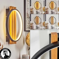 Applique Murale Rodekro Led Ecru, Noir, 1 Lumiere