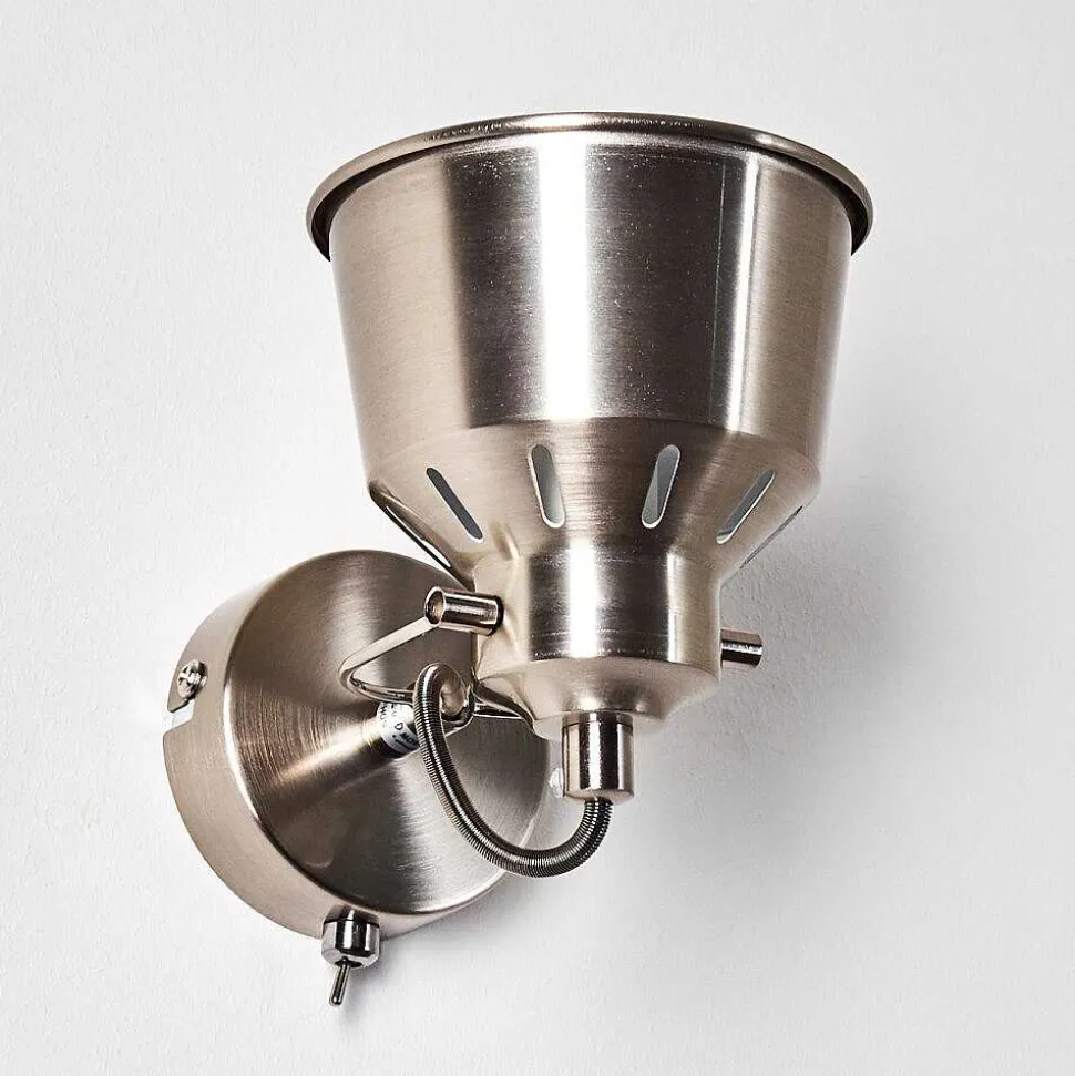 Applique Murale Safari Chrome Brosse, 1 Lumiere