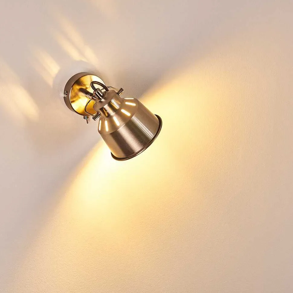 Applique Murale Safari Chrome Brosse, 1 Lumiere