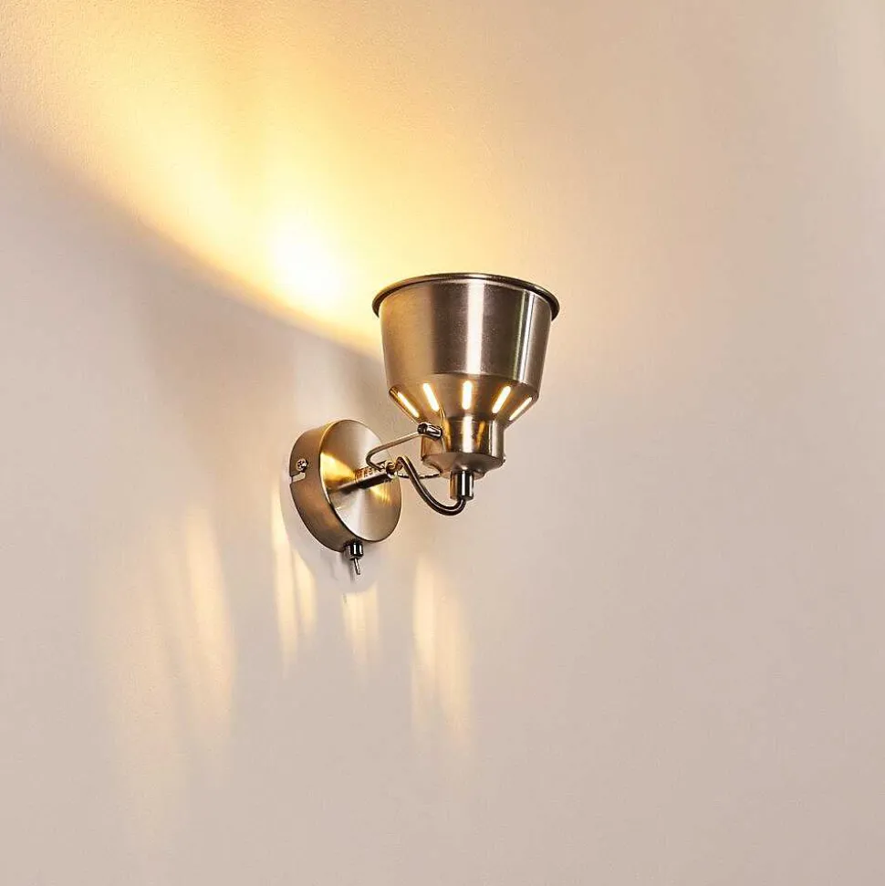 Applique Murale Safari Chrome Brosse, 1 Lumiere