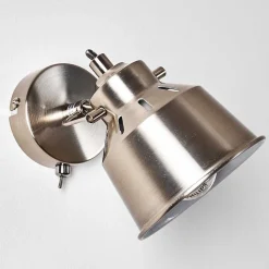 Applique Murale Safari Chrome Brosse, 1 Lumiere