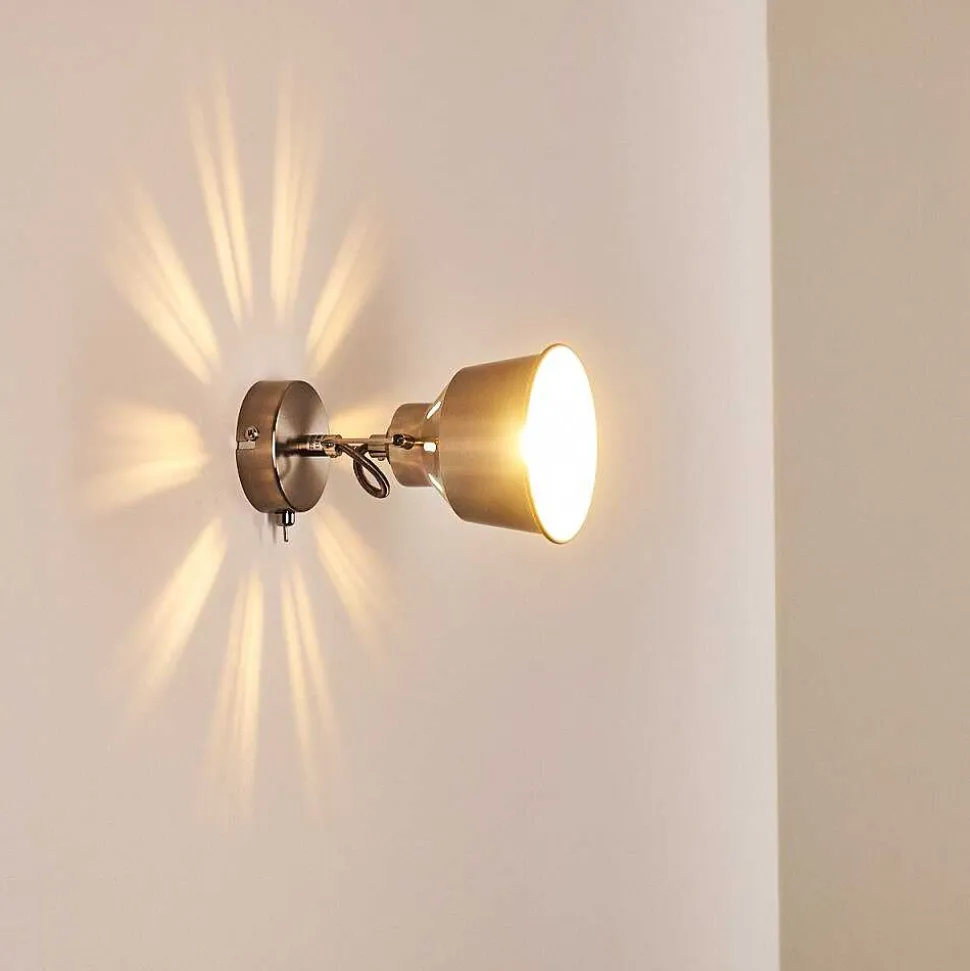 Applique Murale Safari Chrome Brosse, 1 Lumiere