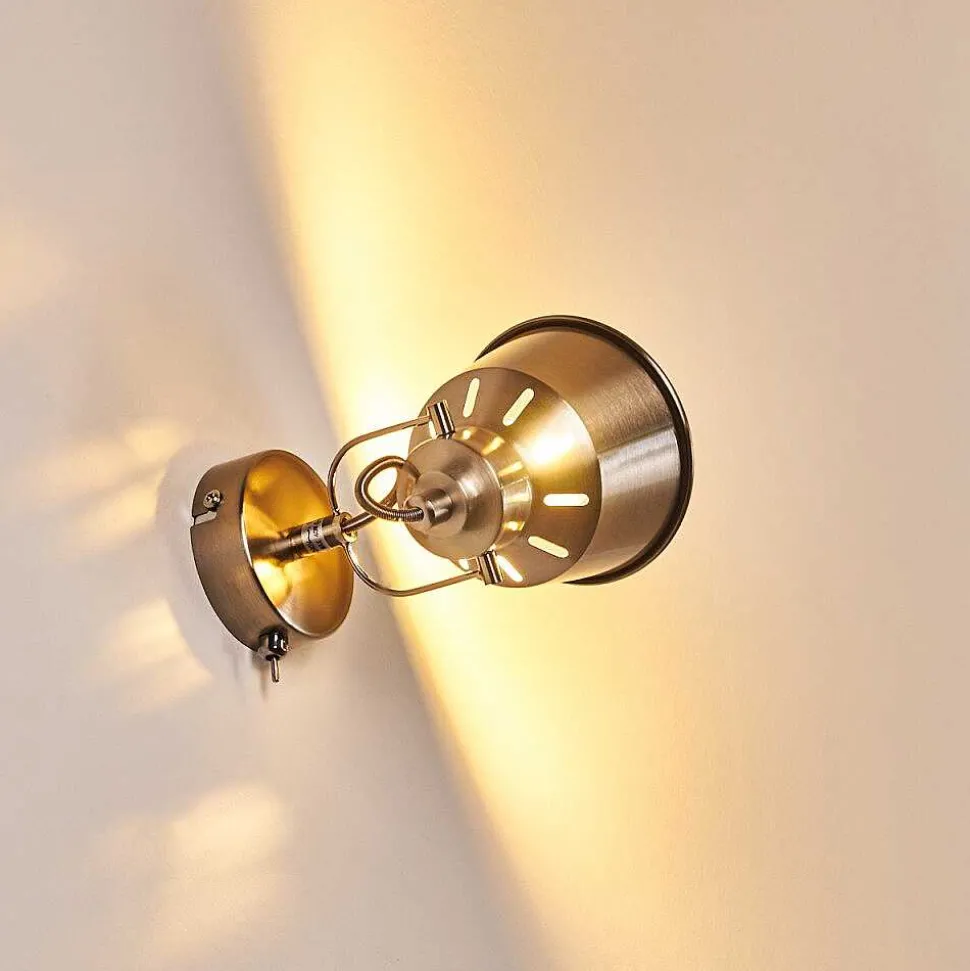 Applique Murale Safari Chrome Brosse, 1 Lumiere