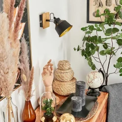 Applique Murale Safari Chrome, Ecru, Noir, 1 Lumiere