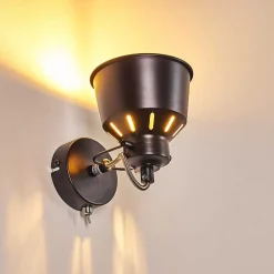 Applique Murale Safari Noir, 1 Lumiere