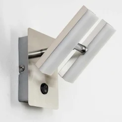 Applique Murale Sakami Led Nickel Mat, 2 Lumieres