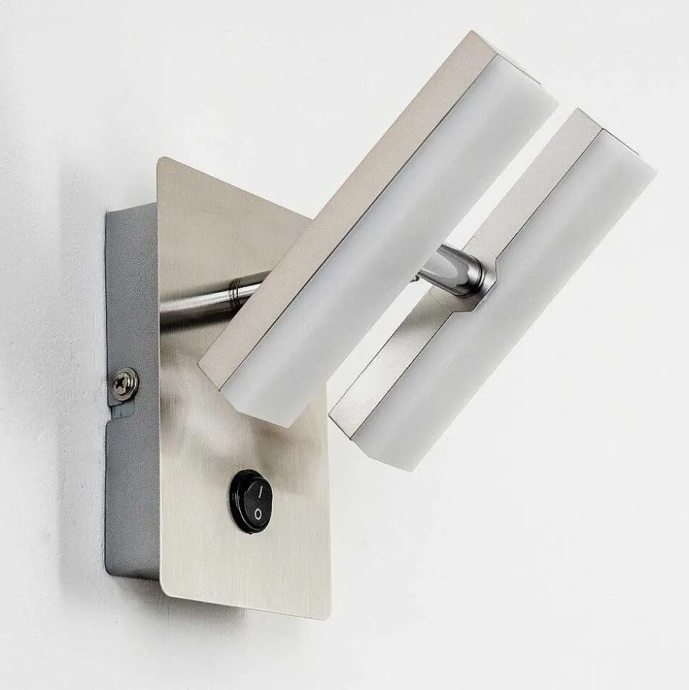 Applique Murale Sakami Led Nickel Mat, 2 Lumieres