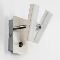 Applique Murale Sakami Led Nickel Mat, 2 Lumieres