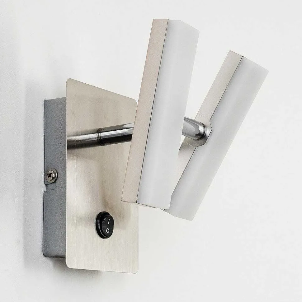 Applique Murale Sakami Led Nickel Mat, 2 Lumieres