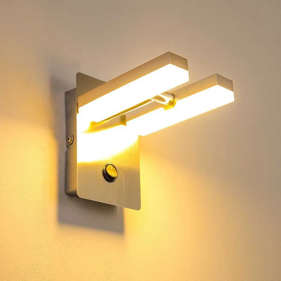 Applique Murale Sakami Led Nickel Mat, 2 Lumieres