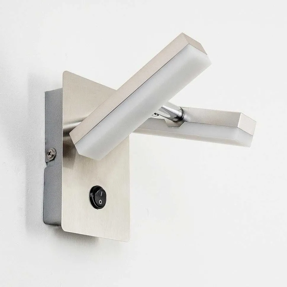 Applique Murale Sakami Led Nickel Mat, 2 Lumieres