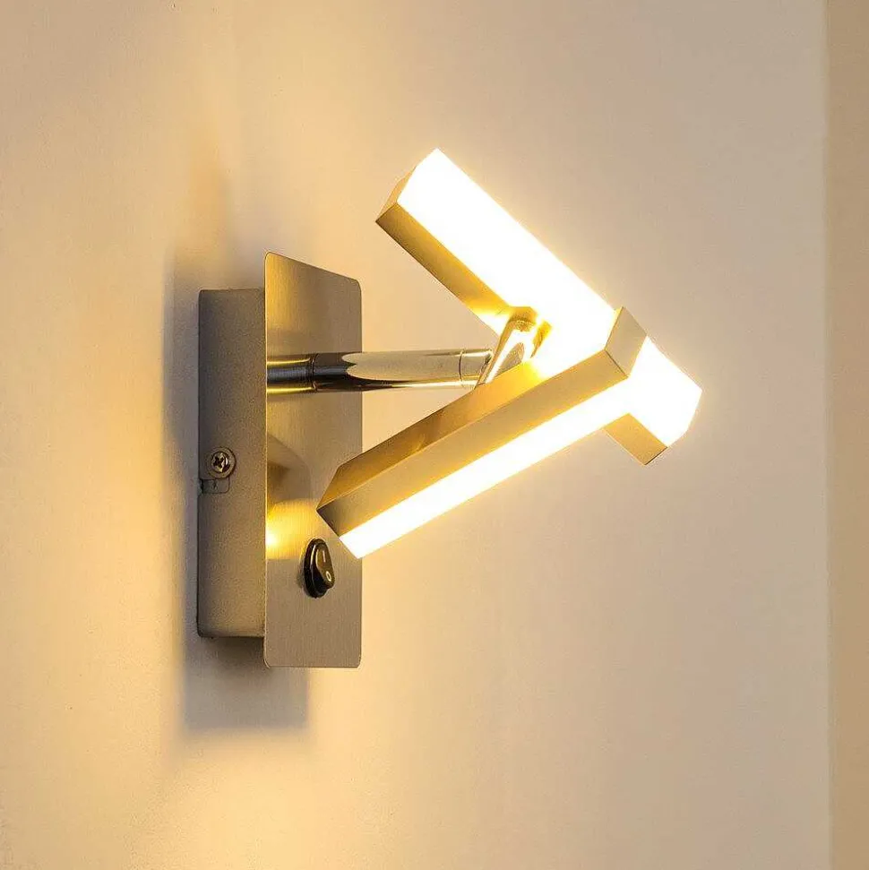 Applique Murale Sakami Led Nickel Mat, 2 Lumieres