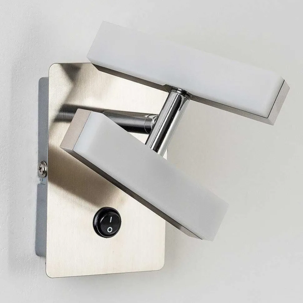 Applique Murale Sakami Led Nickel Mat, 2 Lumieres